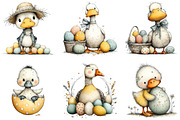 Whimsical Easter Goose Clipart, an Illustration by Sublimation Artist (Thumbnail 7 of 7)