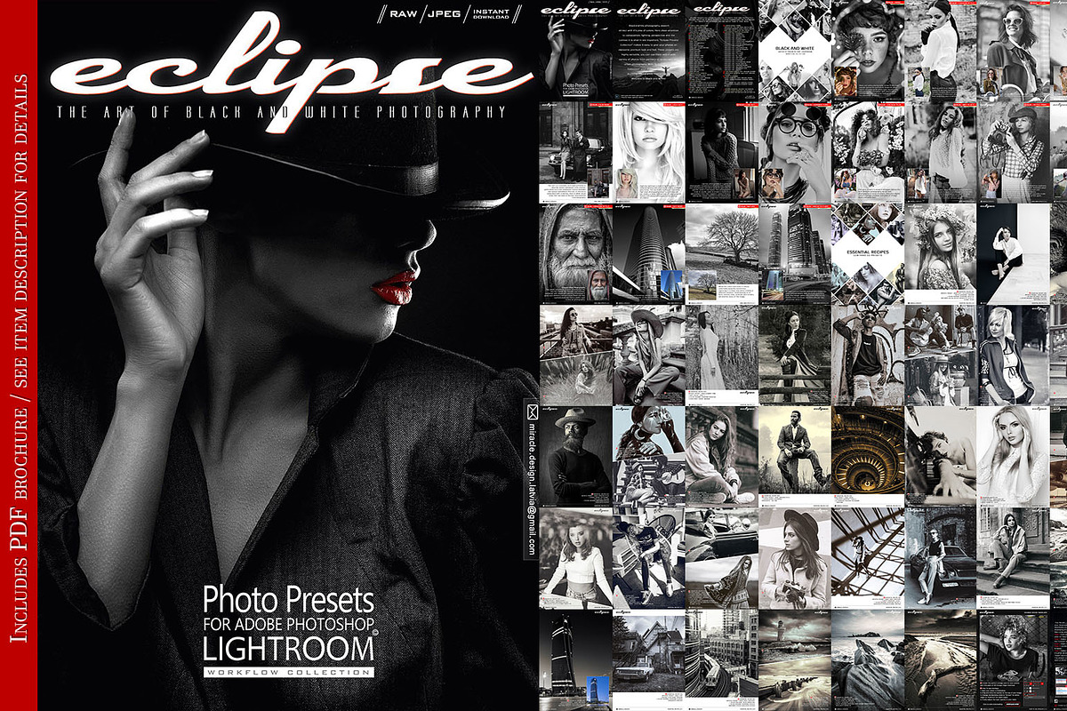 Presets for Lightroom / ECLIPSE B&W, an Action Add-On by Miracle_Design (Photo 2 of 22)