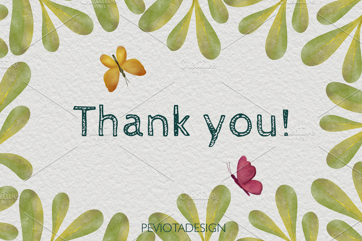 Tiny flowers, butterflies and leaves, a Seasonal Illustration by Peviotadesign (Photo 8 of 8)