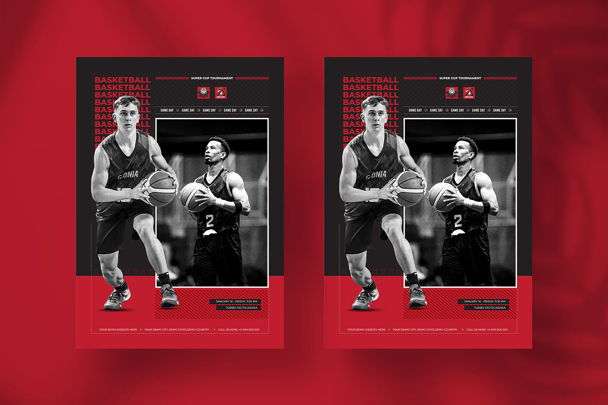 Basketball Matchday Flyer Template, a Flyer Template by Tanmoy Topu (Photo 3 of 6)