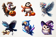Halloween Birds Clipart, an Illustration by RobertsArt (Thumbnail 5 of 7)