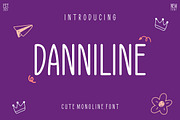 Danniline - Monoline Font, a Script Font by Ary_ngeblur (Thumbnail 1 of 5)