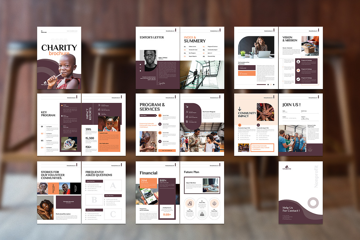 Nonprofit Charity Brochure Template, a Brochure Template by NorthPeak (Photo 9 of 9)