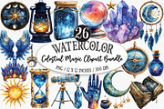 Celestial Magic Clipart Bundle, an Illustration by Designking (Thumbnail 1 of 5)