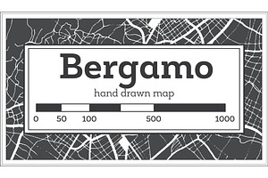 Bergamo Italy City Map