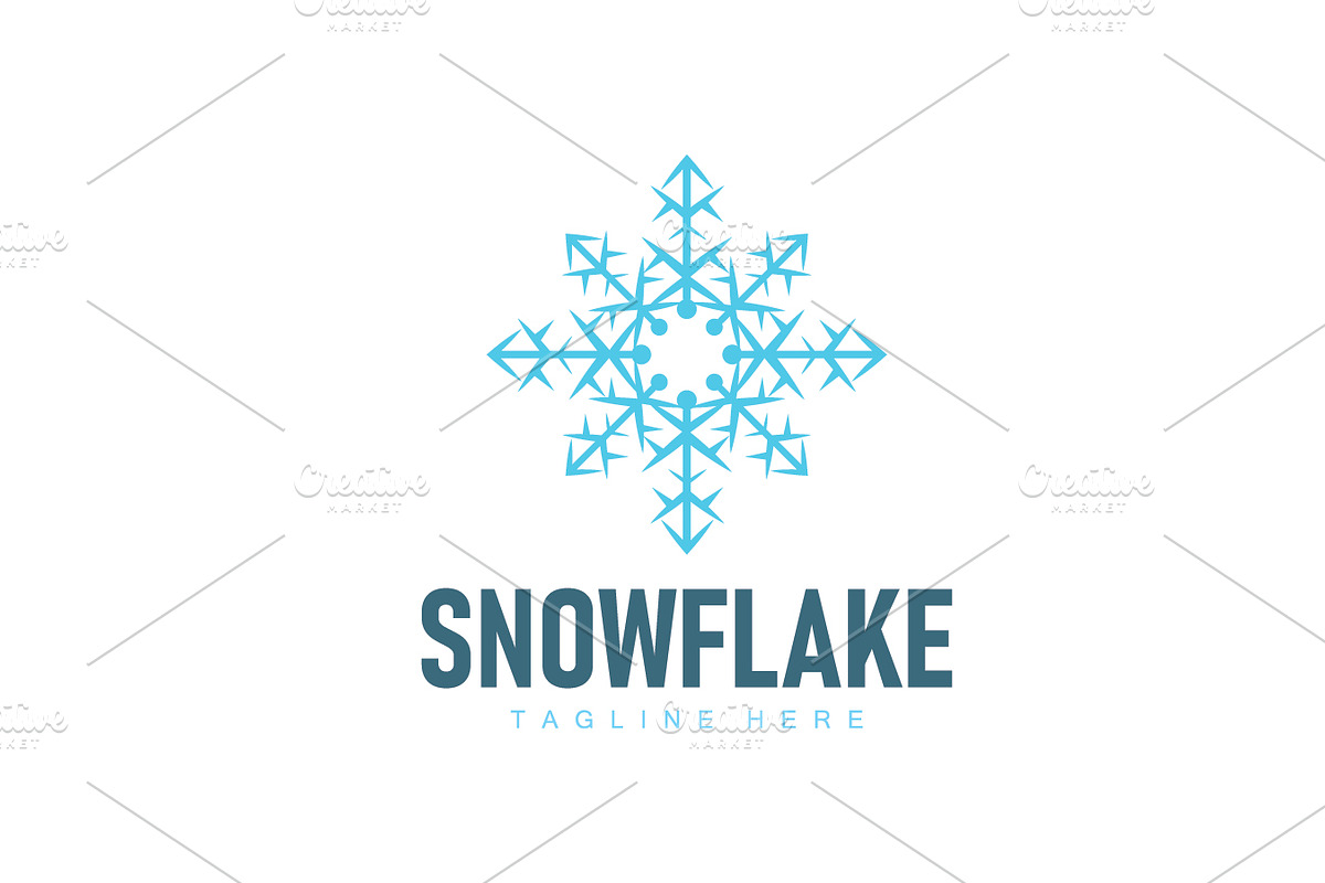Snowflake logo vector winter simple, a Branding & Logo Template by Maylianaw28