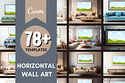 Horizontal Wall Art Canva Mockups, a Merchandise Mockup by LA Design (Thumbnail 1 of 10)