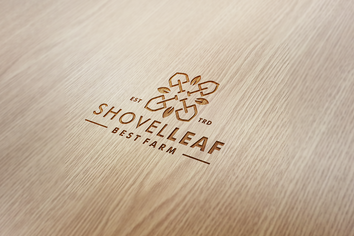 Plant shovel logo design farm, a Branding & Logo Template by mouze_art (Photo 2 of 4)