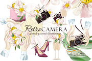 Retro Camera Summer Clip Art, a Seasonal Illustration by Leonaa art (Thumbnail 2 of 9)
