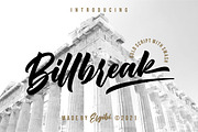 Billbreak - Bold Script, a Script Font by ErgibiStudio (Thumbnail 1 of 12)