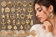 30 Coastal Earrings Laser Cut SVG, an Object Graphic by DreamCafeArt (Thumbnail 2 of 7)