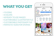 10 Location Icons & Insta Stories, a Social Media Template by Em & Dash (Thumbnail 4 of 5)