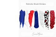 Patriotic Brush Strokes Clipart, a Seasonal Illustration by Creative Matrix82 (Thumbnail 5 of 5)