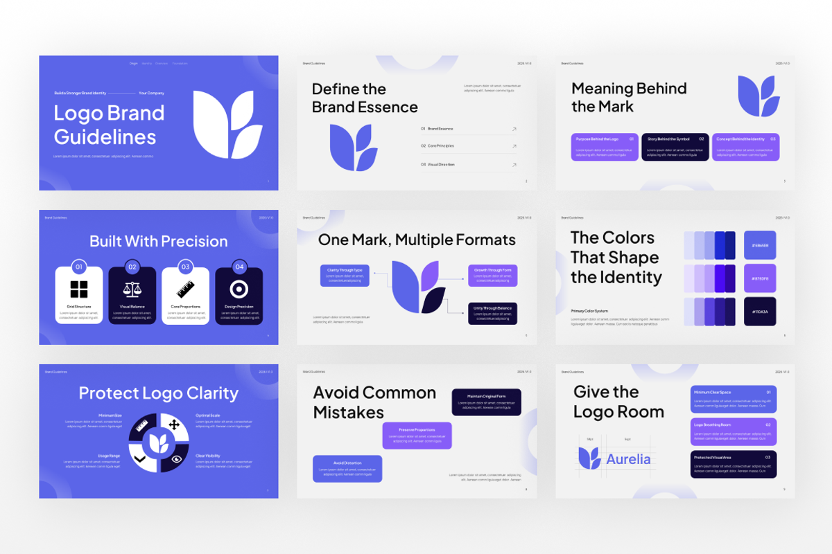 Logo Brand Guidelines PowerPoint, a Presentation Template by Loin Studio