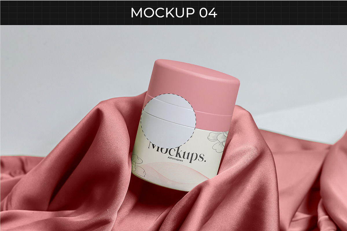 Cosmetic Jar & Box Packaging Mockup, a Packaging Mockup by Assyat (Photo 12 of 22)
