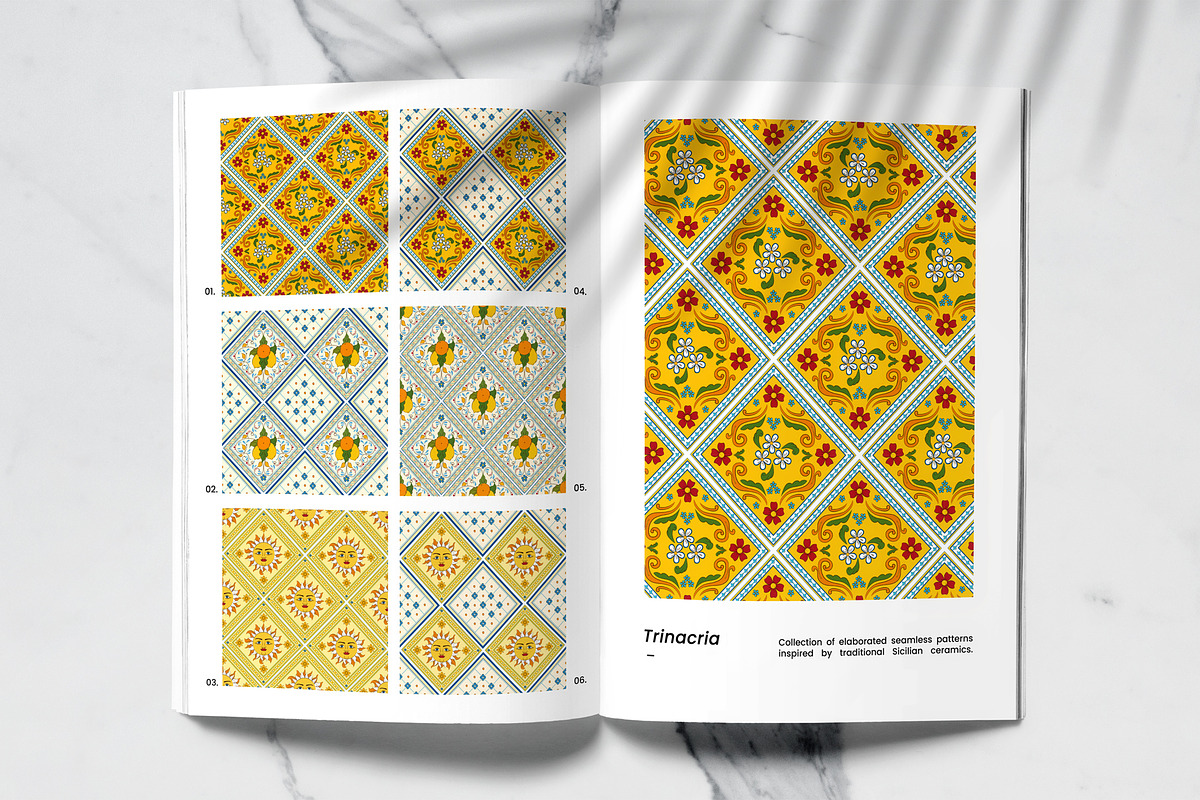 Sicilian Ceramics Pattern Collection, a Pattern Graphic by foxsong (Photo 4 of 8)