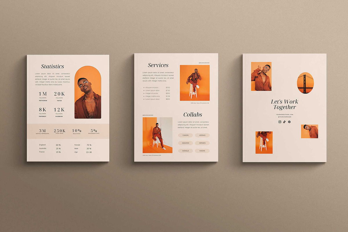 Influencer Media Kit Canva Template, a Templates & Theme by Sierra Creative Studio (Photo 3 of 7)