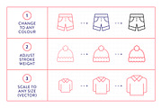 Clothing Icons, an Outline Icon by Made by Made (Thumbnail 3 of 8)