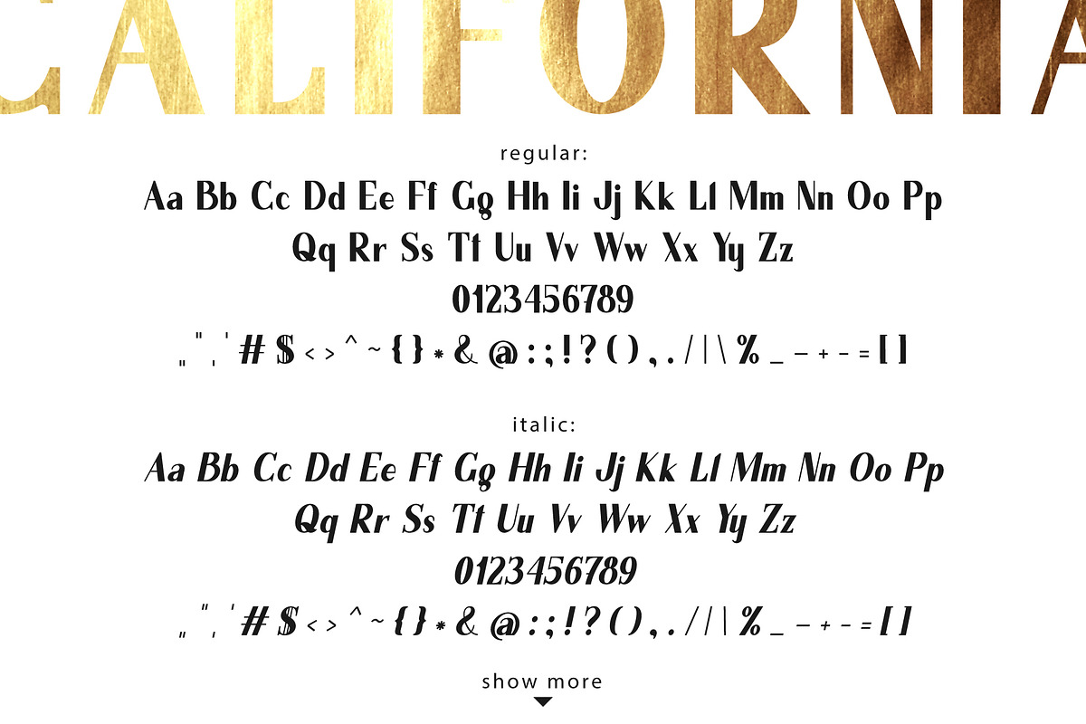 California. Sans serif family. preview 8