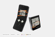 Smartphone Galaxy Z Flip Mockup V2, an Android Mockup by DSNA Mockup (Thumbnail 4 of 6)