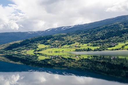 Reflex featuring norway, fjord, and green
