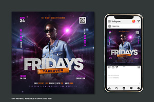 Fridays Takeover Party Flyer, a Flyer Template by Corrella Design