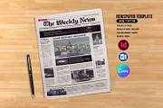 Newspaper Template | 8 Page, a Stationery Template by Template Shop (Thumbnail 1 of 5)
