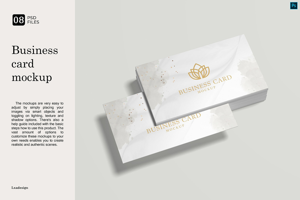 Business card mockup, a Books & Magazine Mockup by Lxadesign (Photo 1 of 11)