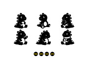 Cute Baby Dino Clipart Pack, an Illustration by designvectx (Thumbnail 3 of 3)