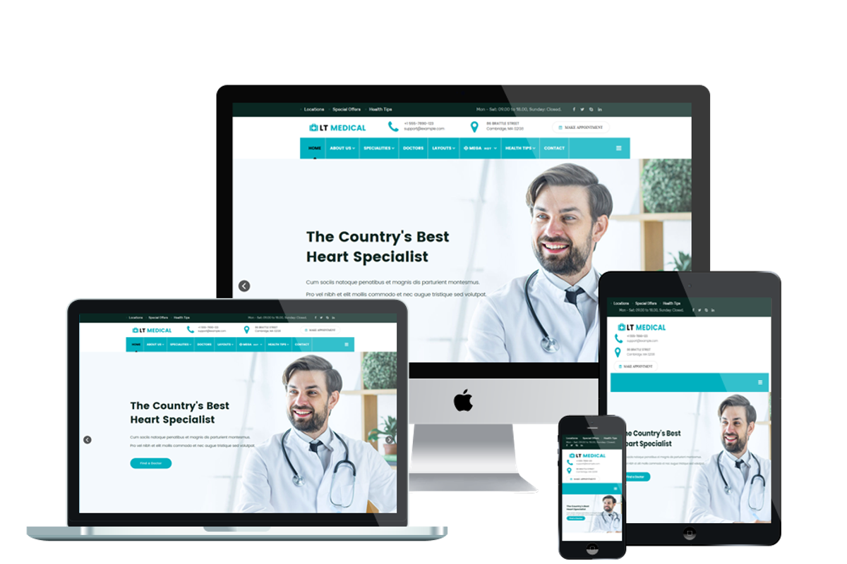 LT Medical Onepage WordPress Theme, a WordPress Template by LTheme (Photo 2 of 2)
