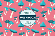Seamless Mushroom pattern, a Pattern Graphic by Queen of Infographics (Thumbnail 1 of 2)
