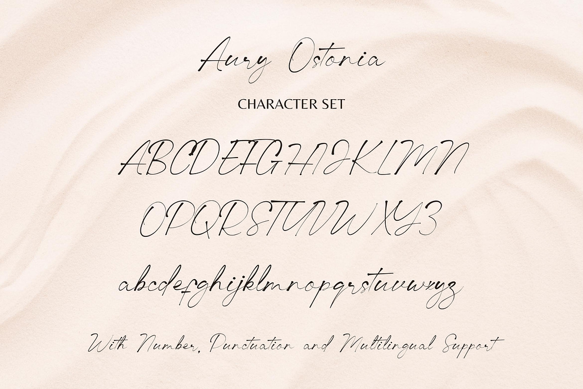 Aury Ostonia a handwritten font, a Script Font by Boinah Studio (Photo 6 of 9)