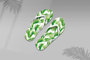 Tropical Pattern With Palm Leaves.