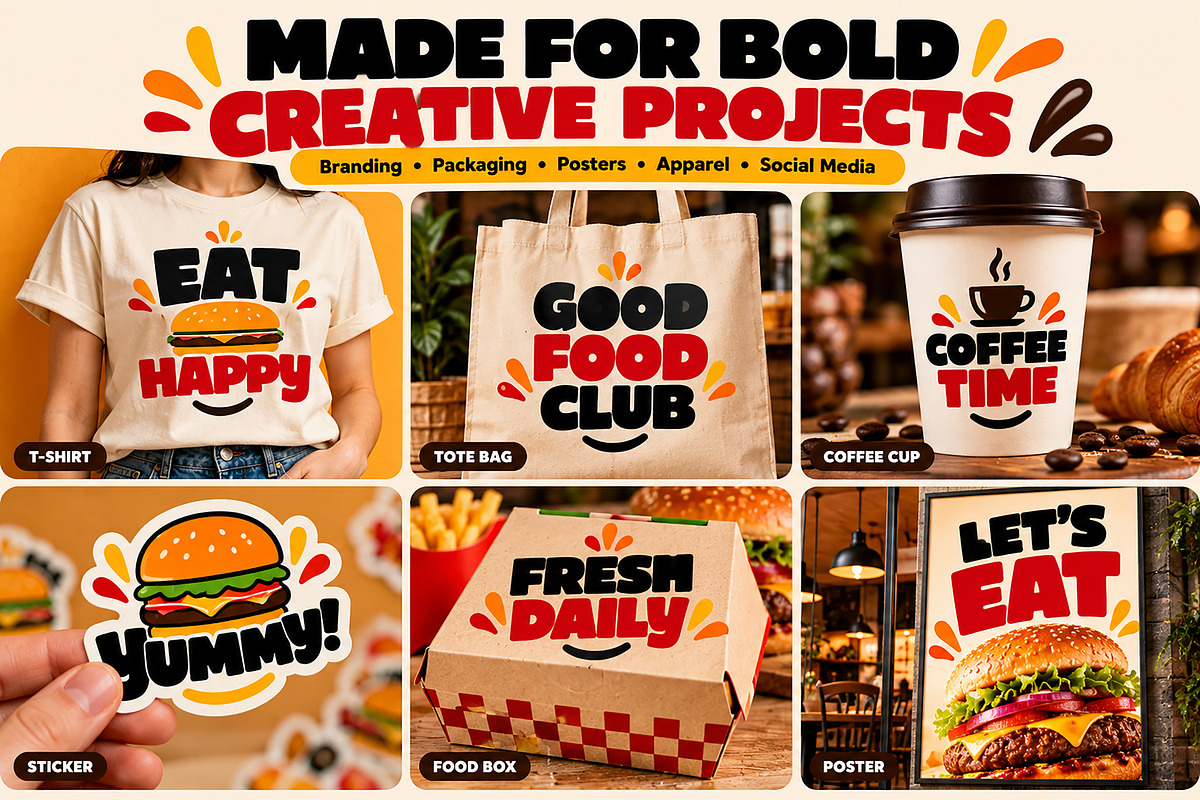 Food Chunky, a Slab Serif Font by Wow Magic (Photo 2 of 5)