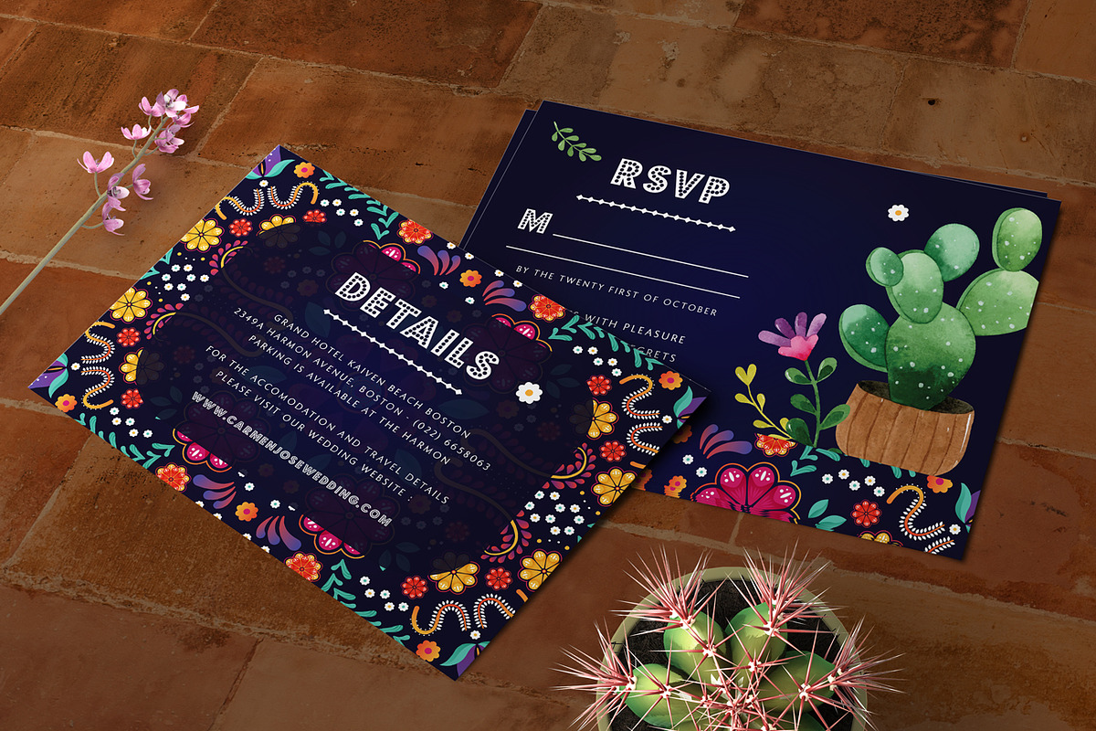 Mexican Wedding Invitation Set, an Invitation Template by Aarley Kaiven (Photo 3 of 4)