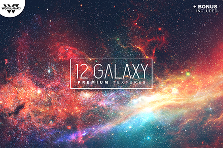 12 SPACE GALAXY Textures + BONUS