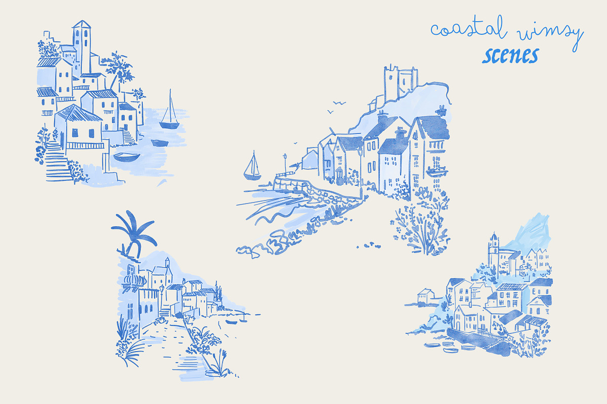 Coastal Whimsy- summer doodles, a Graphic by Twigs and Twine (Photo 4 of 8)