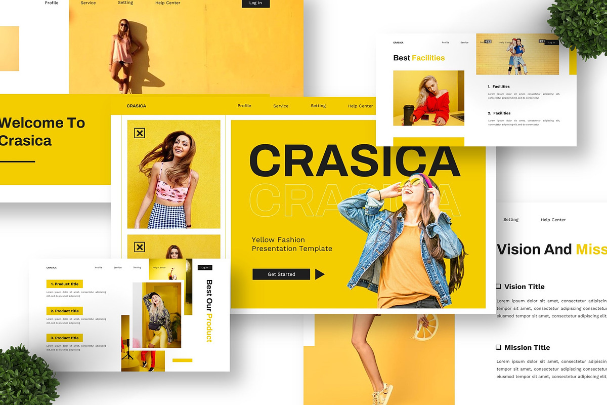 Crasica - Yellow Fashion Keynote preview 4