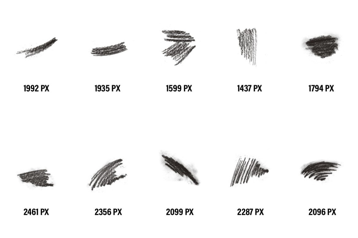 40 Charcoal Photoshop Brushes, a Brush Add-On by DuoFankaar (Photo 12 of 14)