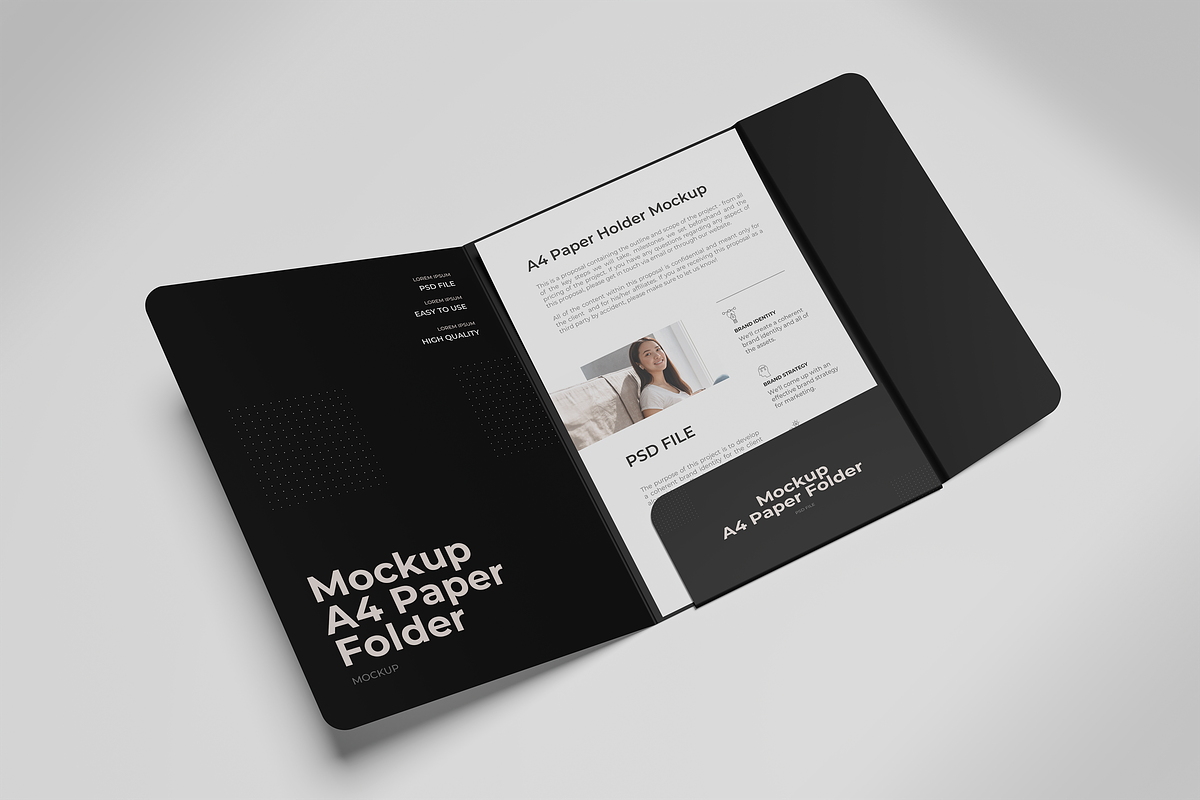 A4 Paper Folder Mockup, an Advertising Mockup by Twins_studio926 (Photo 4 of 5)