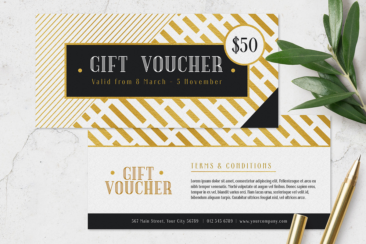 Gold - Gift Voucher, a Card Template by Creativestoree (Photo 1 of 3)