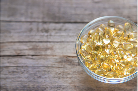 Vitamin E in fat-soluble capsules, a Health & Medical Photo by yanadjana