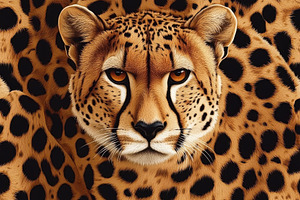 Cheetah portrait majestic wild cat s, an Animal Photo by Pixeness Studio