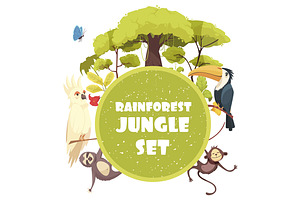 Jungle Cartoon Set