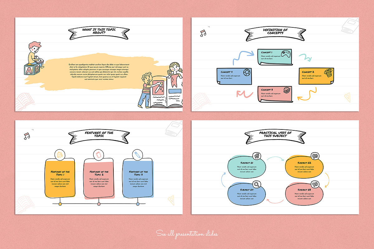 Lesson Presentation Template, a Presentation Template by TemplatesForest