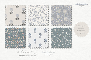 Sutton Block Print Floral Patterns