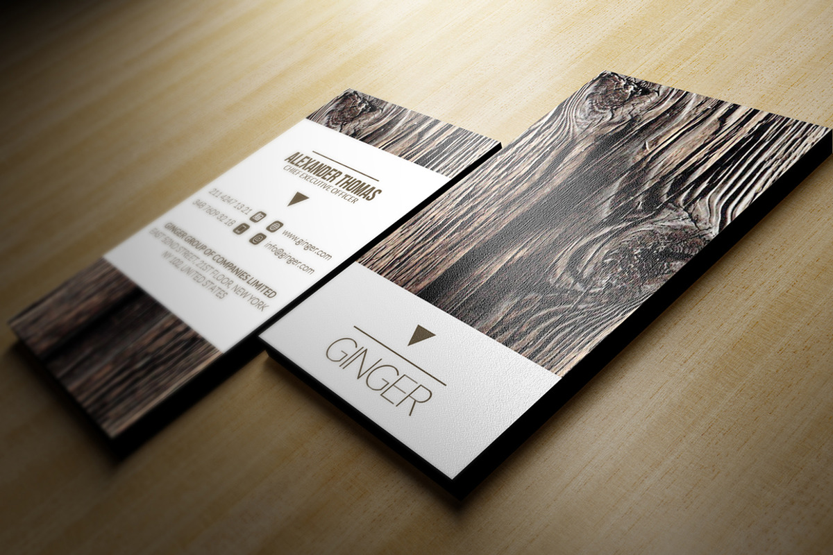 Wooden Business Card, a Business Card Template by Marvel (Photo 3 of 5)