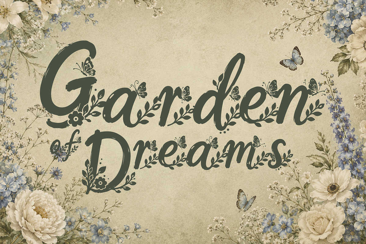 Aerisfly - Butterflies & Floral, a Script Font by HypeWorksCo (Photo 2 of 17)