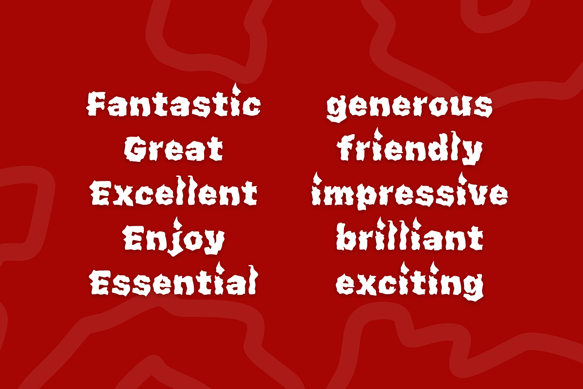 Wobble Display Font, a Sans Serif Font by typendy (Photo 3 of 8)