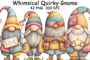Whimsical Quirky Gnome Clipart, an Illustration by CraftArtStudio (Thumbnail 1 of 6)